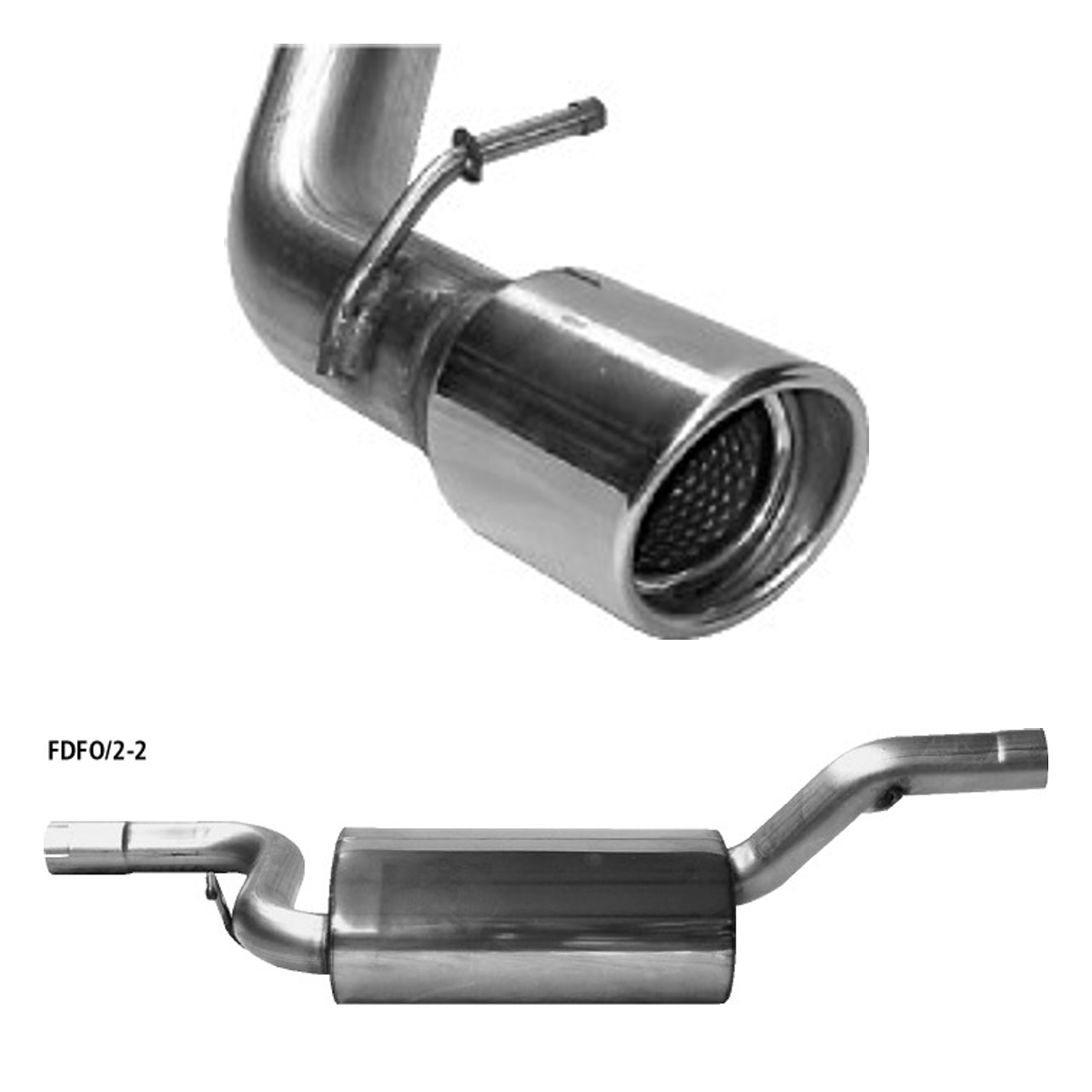 Bastuck Endschalldämpfer Single – Mazda Mazda 3 Mazda 3 BK (nicht Kombi) 1.4l / 1.6l Benziner + Diesel ohne Rußpartikelfilter