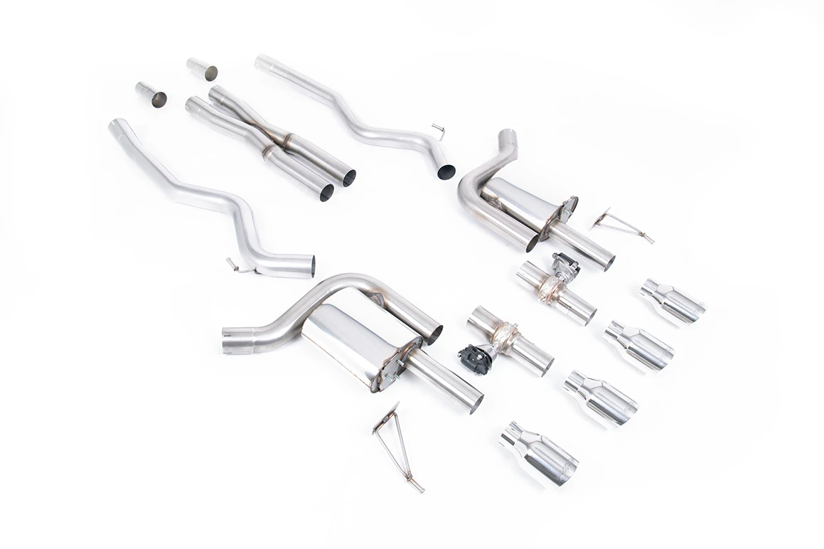 Milltek Klappen Auspuffanlage passend für Ford Mustang 5.0 V8 GT S650 Fastback ab Kat - mit X-Pipe - polierte Endrohre
