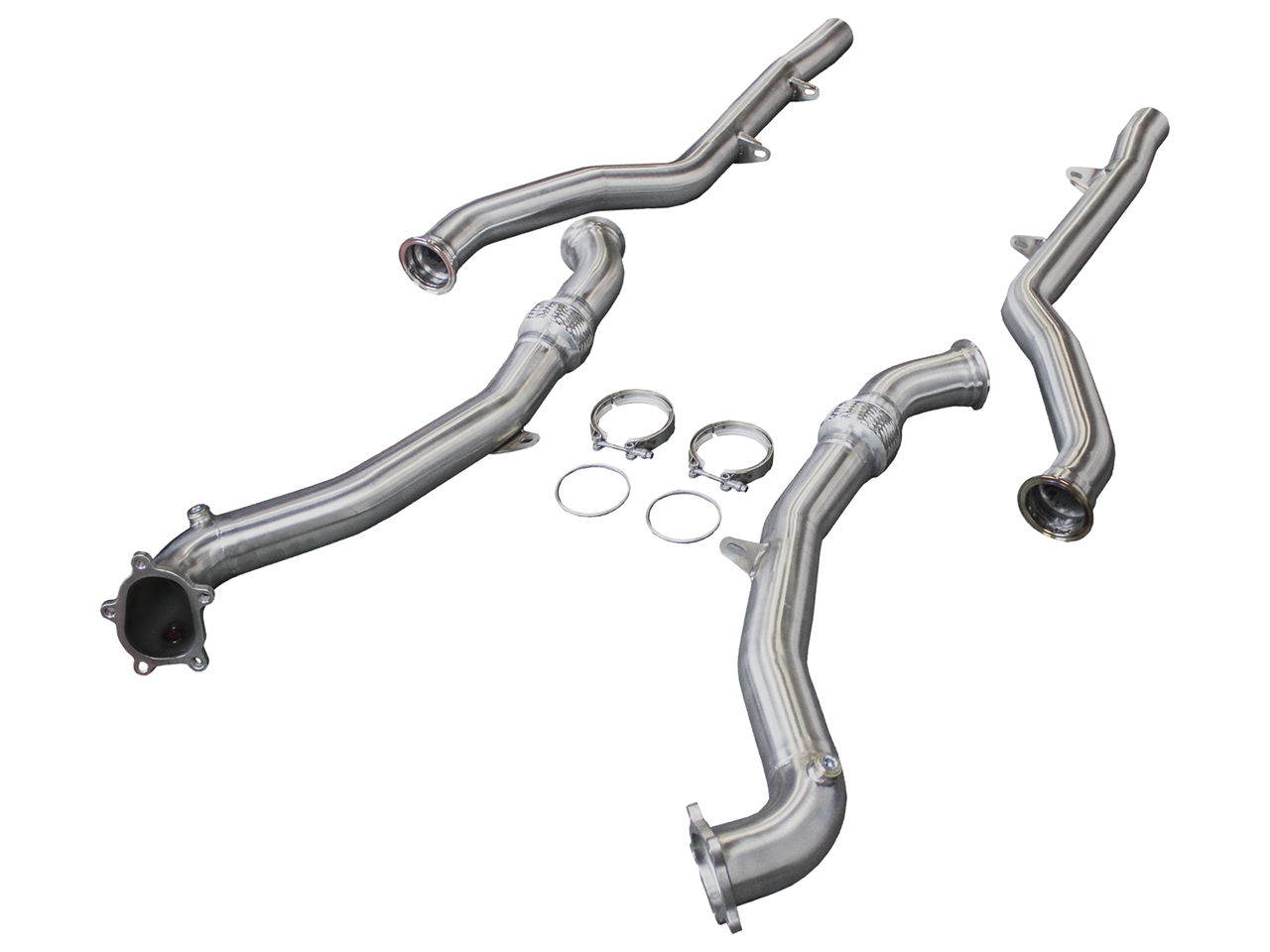 Bull-X Downpipes 2,75" Audi S6/RS6, S7/RS7 C7/4G, S8 4H 4.0 TFSI - inkl. 100 Zellen Sportkat (ohne Betriebserlaubnis)