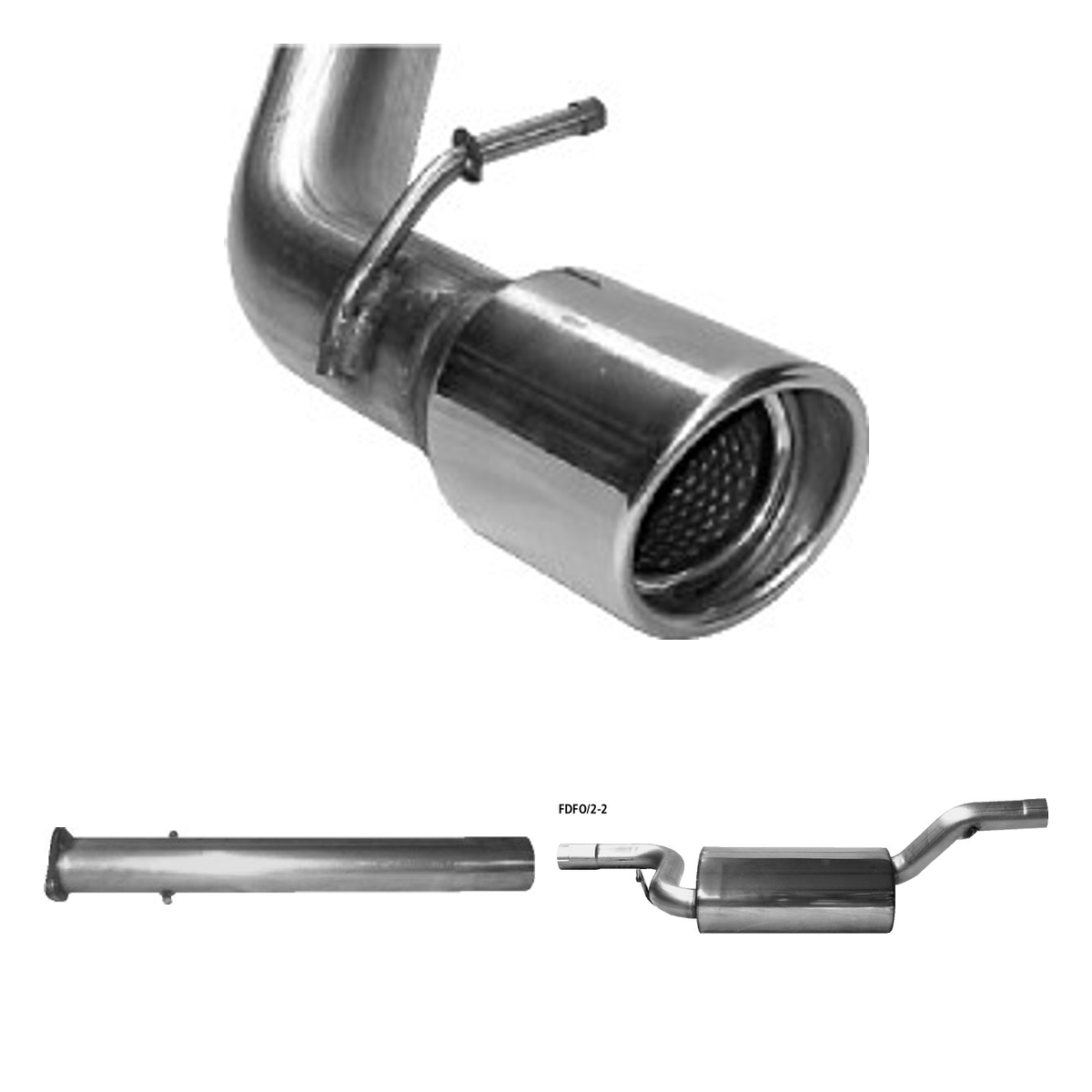 Bastuck Komplettanlage Single – Mazda Mazda 3 Mazda 3 BK (nicht Kombi) Diesel mit Rußpartikelfilter