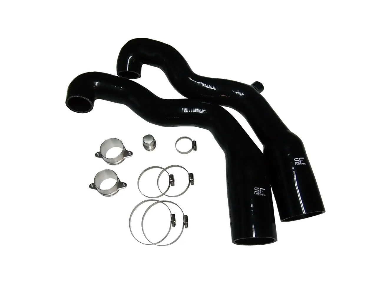 Silikon High Flow Ansaugschlauch-Kit Porsche 997.1 Turbo + GT2 - blau