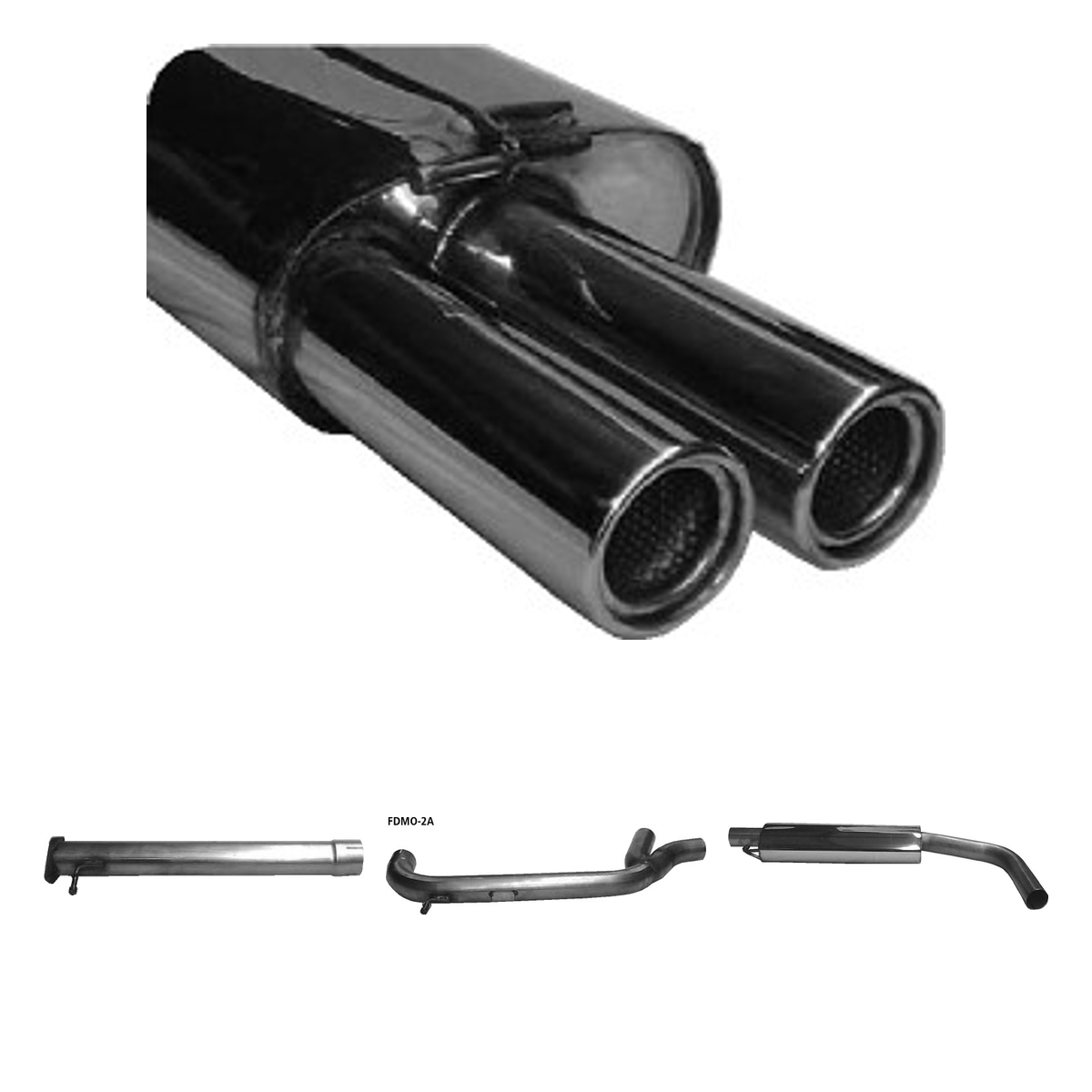 Bastuck Komplettanlage Quattro – Ford Mondeo 2 Mondeo 2 (Bj. 2000-2007) Limousine 2 ESD Diesel