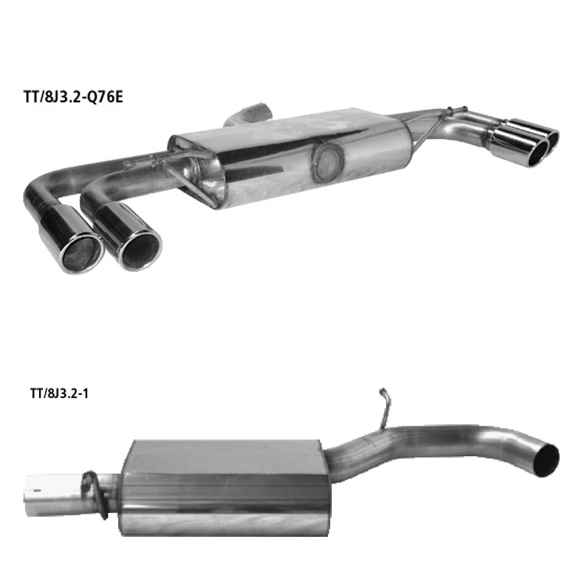 Bastuck Komplettanlage Quattro – Audi TT TT 8J 3.2l V6