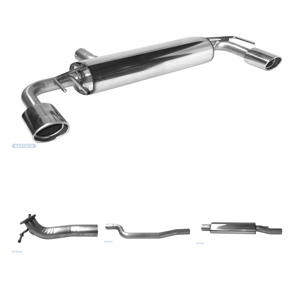 Bastuck Komplettanlage Twin – Opel Astra K Astra K 1.0l