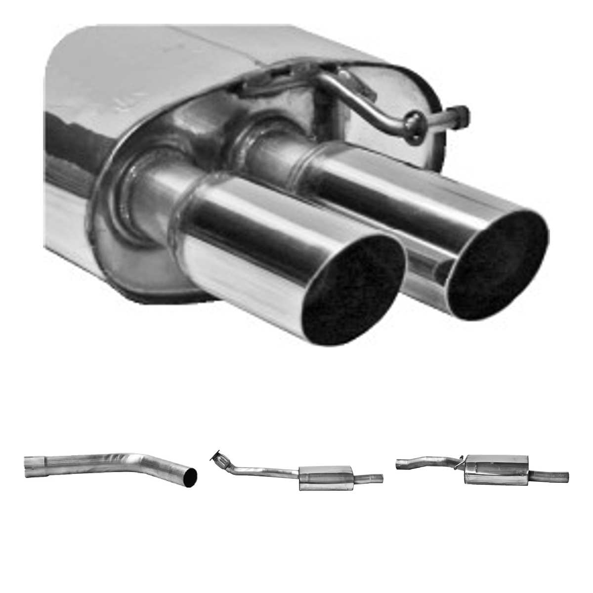 Bastuck Komplettanlage – Audi A4 B8 / A5 B8 A4/A5 B8 (ab B. 2008) 4 Zyl. Benziner Turbo 1 Endschalldämpfer LH außer A5 B8 Sportback