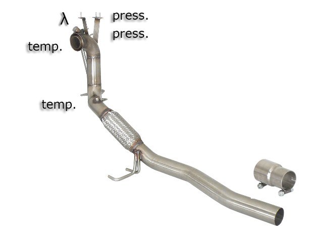 Downpipe + DPF-Ersatzrohr Set VW CC 2.0 TDI | Ragazzon