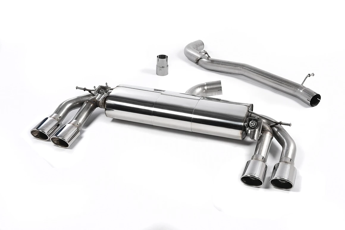 Milltek Auspuffanlage passend für Audi TT Mk3 TTS 2.0TFSI Quattro - ungedämpft - polierte Endrohre