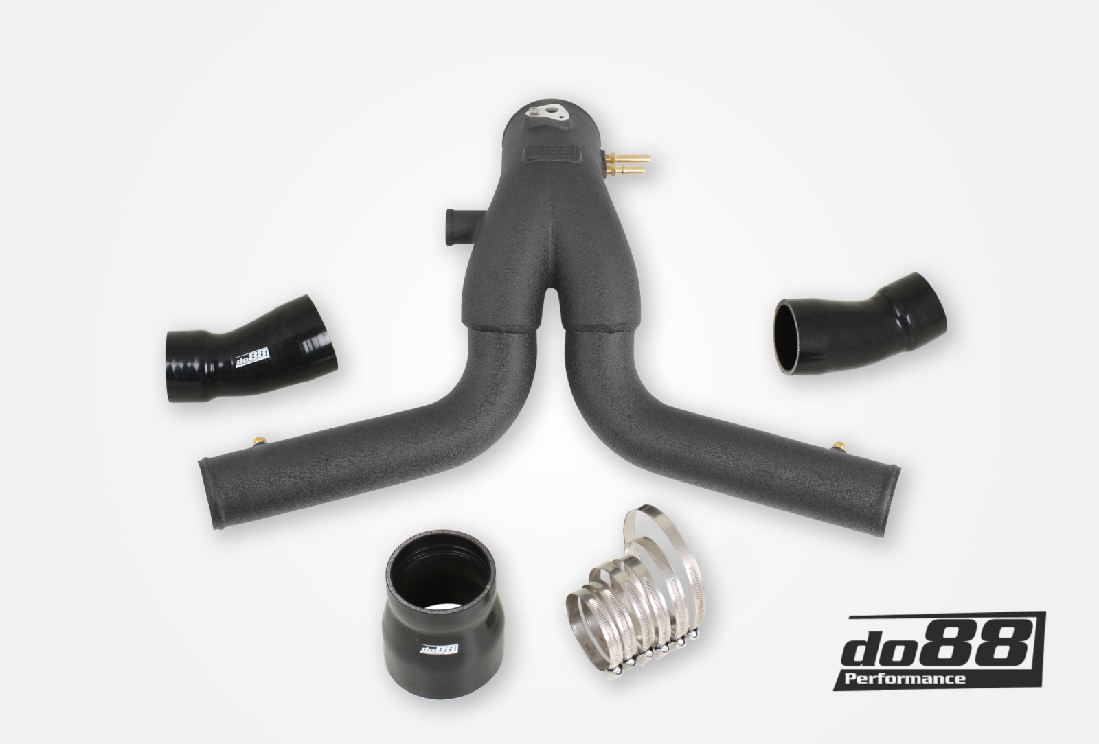 do88 Y-Rohr schwarz Porsche 911 991.1 Turbo Turbo S 2013-2015 Aluminium