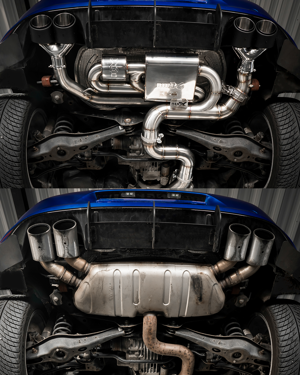 EGO-X Abgasanlage 3,5" VW Golf 7 R Vorfacelift 300PS (mit ECE*)