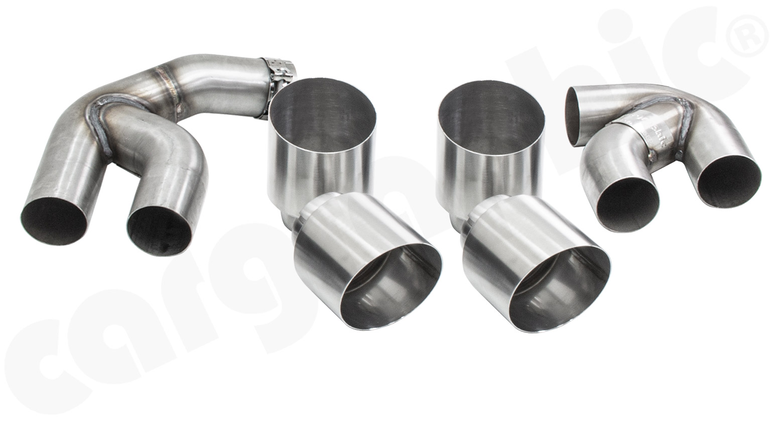 Cargraphic Endrohre BMW X5 G05 30i/40i/45e/50e M-Paket 4x100mm Edelstahl gebürstet