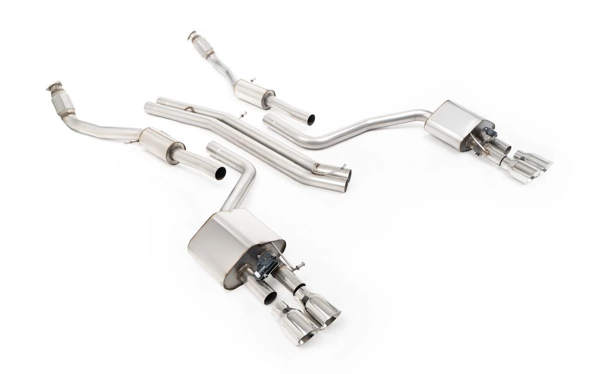 Milltek Sport Abgasanlage passend für Audi S8 D4 4.0 TFSI quattro non-resonated - polierte Endrohre