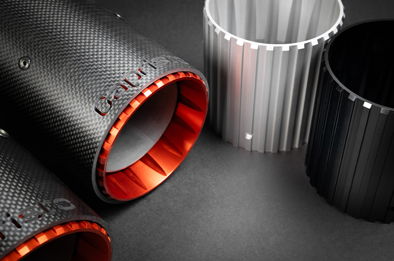 Capristo Endrohre Ferrari 488 Pista Aluminium eloxiert & Carbon