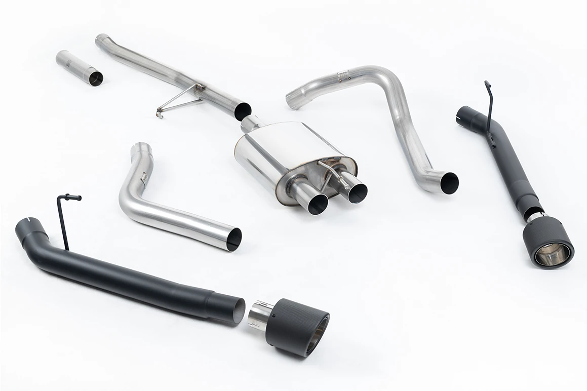Milltek Sport Auspuffanlage passend für Jeep Gladiator JT 3.6 V6 - Rear Exit Cat Back - carbon Endrohre