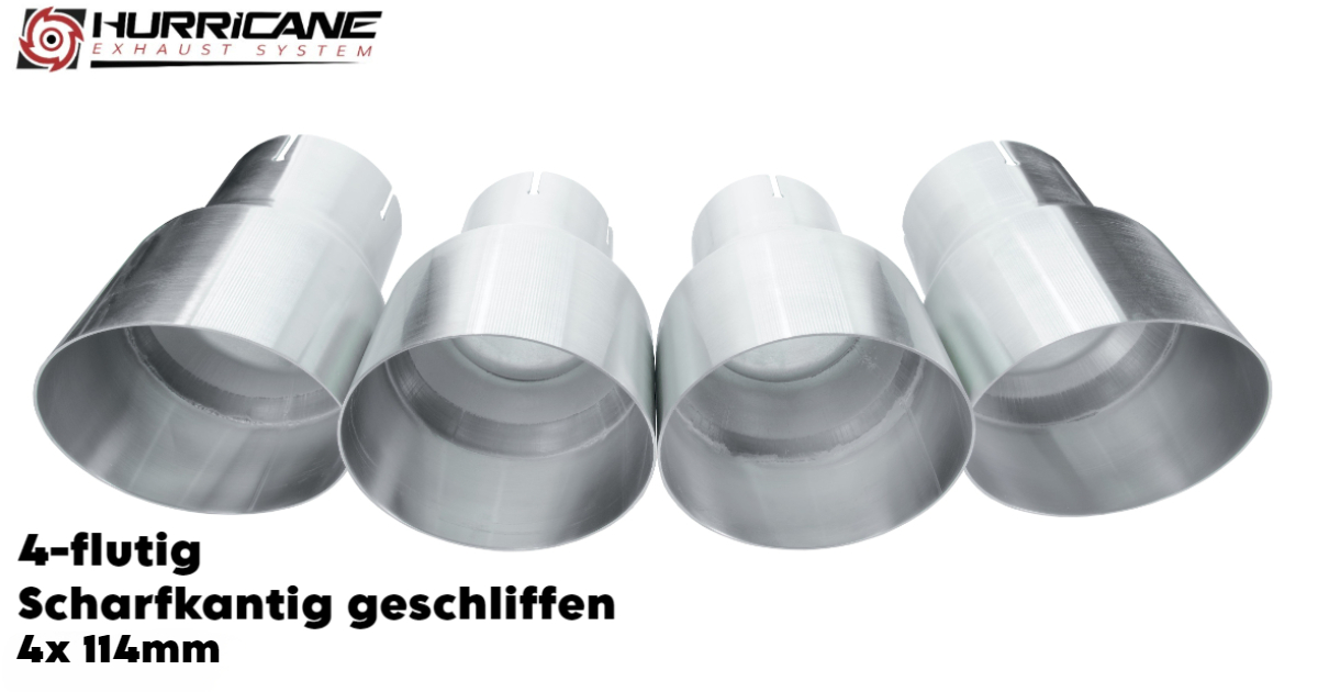 4-flutig rund scharfkantig geschliffen (4x114mm)