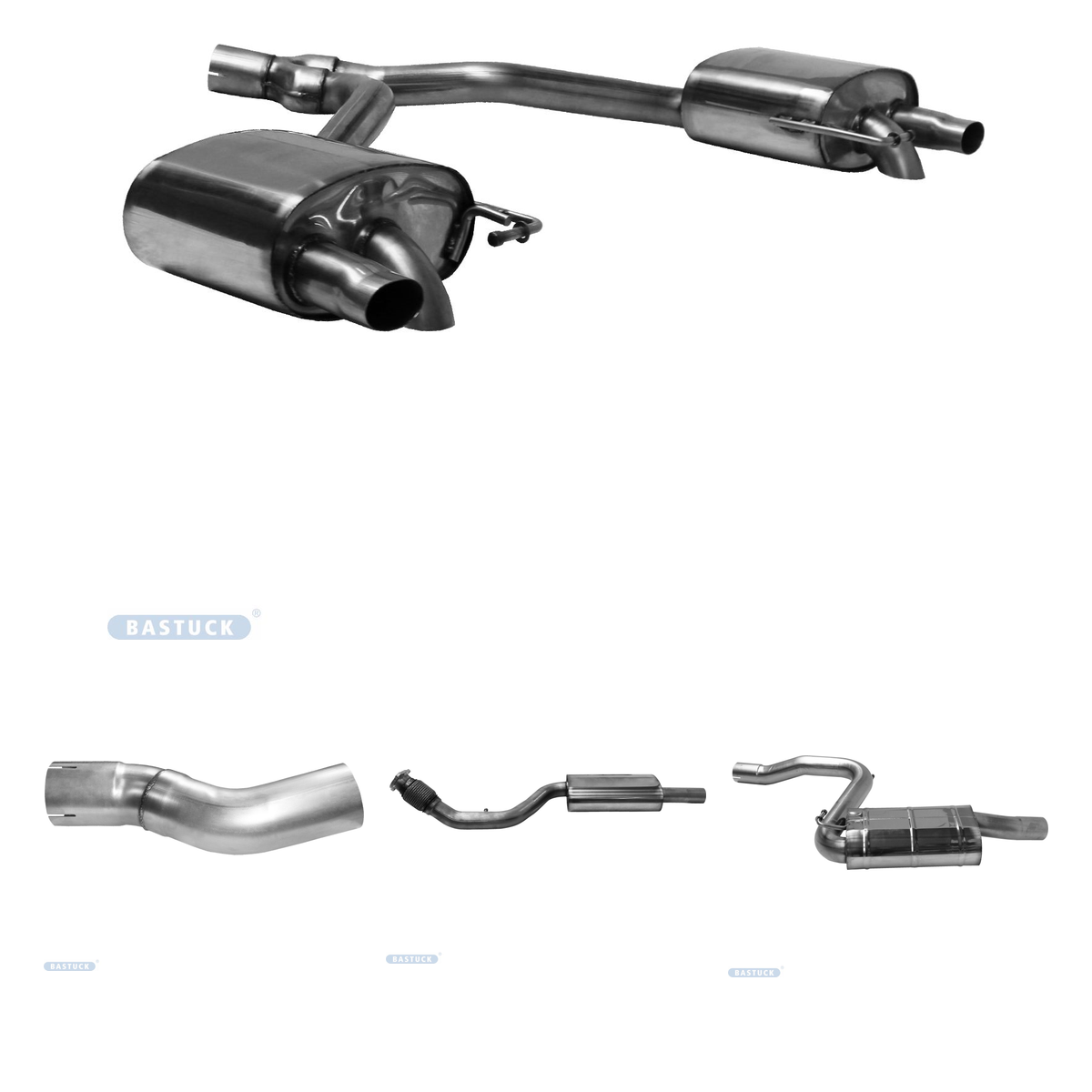 Bastuck Komplettanlage Twin – Audi A4 B9 / A5 F5 TFSI A4 B9 / A5 F5 TFSI Facelift Frontantrieb ab 10/2019 (Modelljahr 2020)