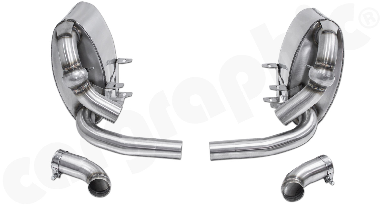 Cargraphic Sport Endschalldämpfersatz Porsche 997.1 Carrera 2S / 4S 3,8l TÜV