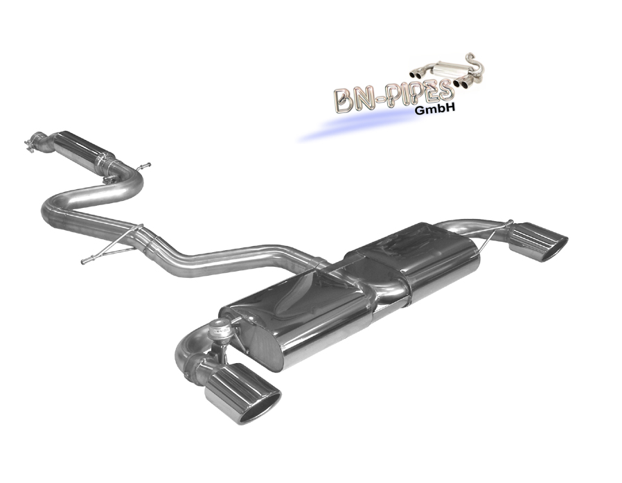 BN-Pipes Sportauspuff VW Golf 6 R Cabrio 1K Edelstahl EG-Gutachten