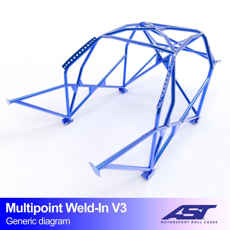 Kafig VOLKSWAGEN Corrado (Typ 53i) 3-door Coupe MULTIPOINT WELD IN V3
