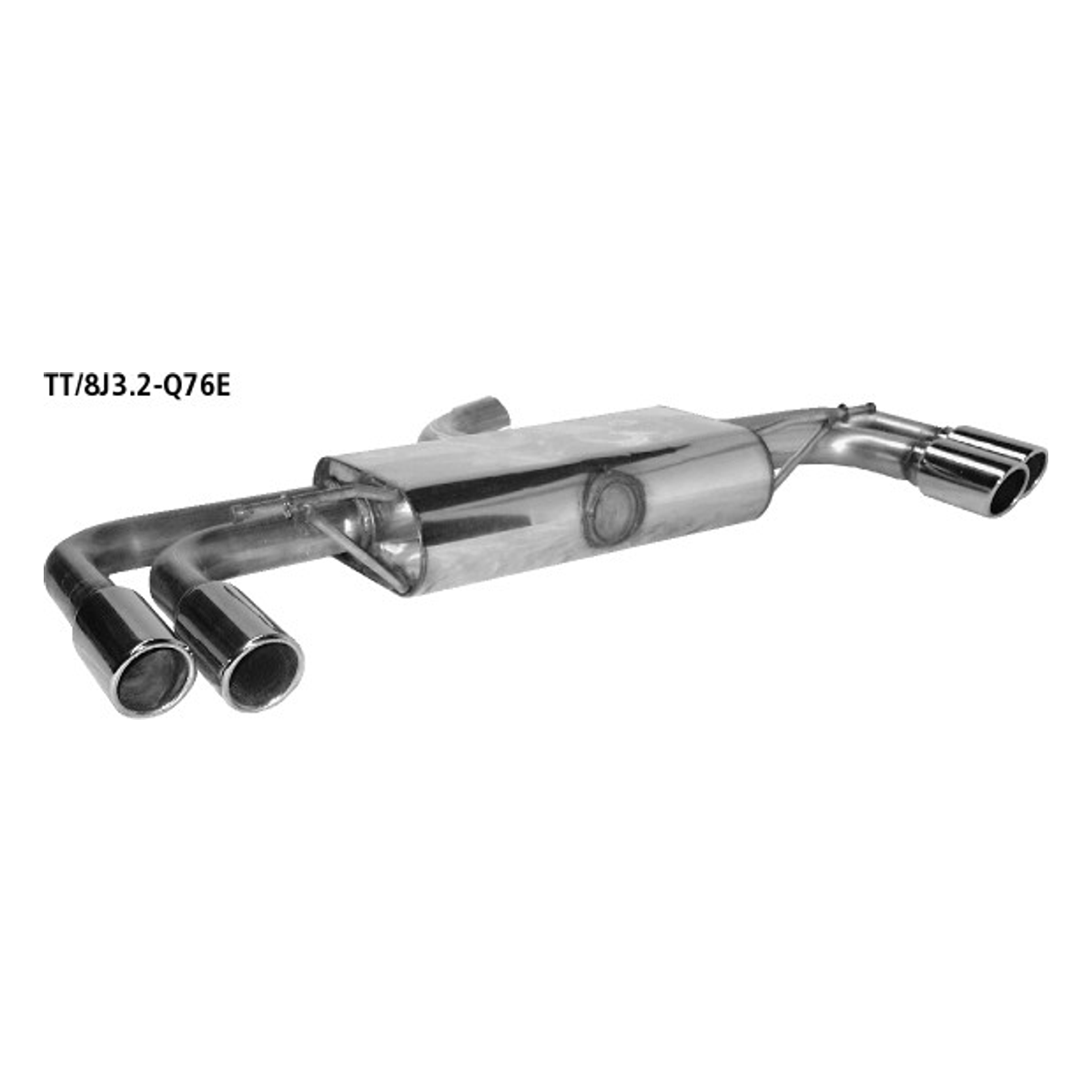 Bastuck Endschalldämpfer Quattro – Audi TT TT 8J TTS 2.0l Turbo