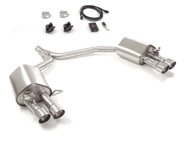 Sportauspuff Audi A5 2.0 TFSI B8 2x90mm mit Klappe ECE | Ragazzon