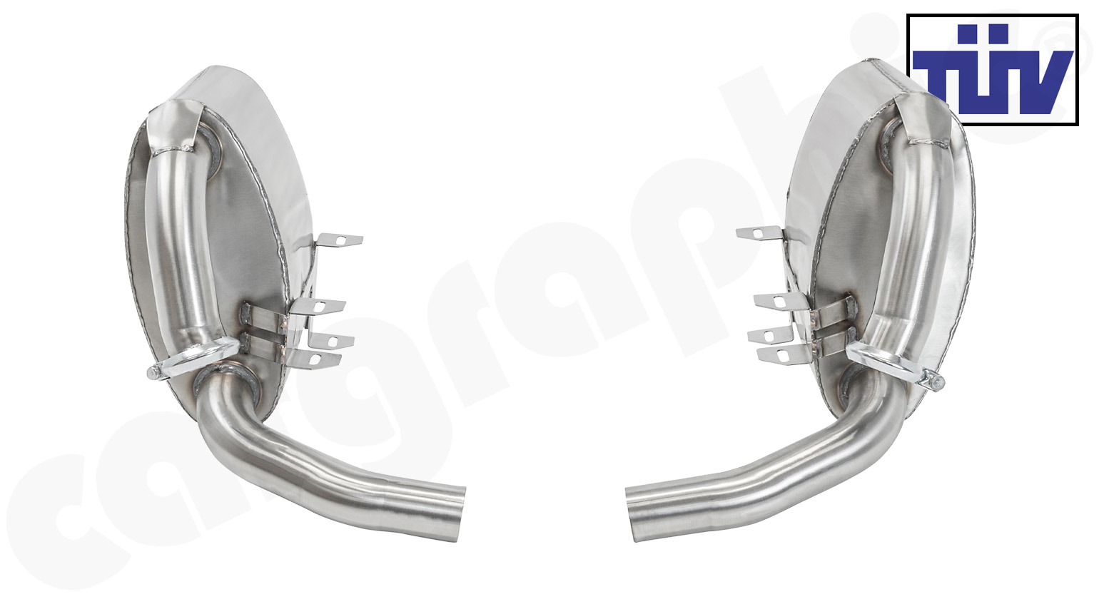 Cargraphic Endschalldämpfersatz Porsche 996.1/996.2 GT3/GT3RS TÜV Sound