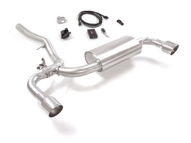 Sportauspuff Mini F54 Clubman JCW 2x102mm mit Klappe ECE | Ragazzon
