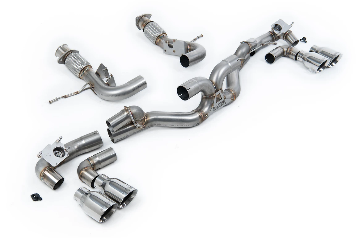 Milltek Klappen Auspuffanlage passend für Chevrolet Corvette Stingray C8 6.2L V8 - polierte Endrohre