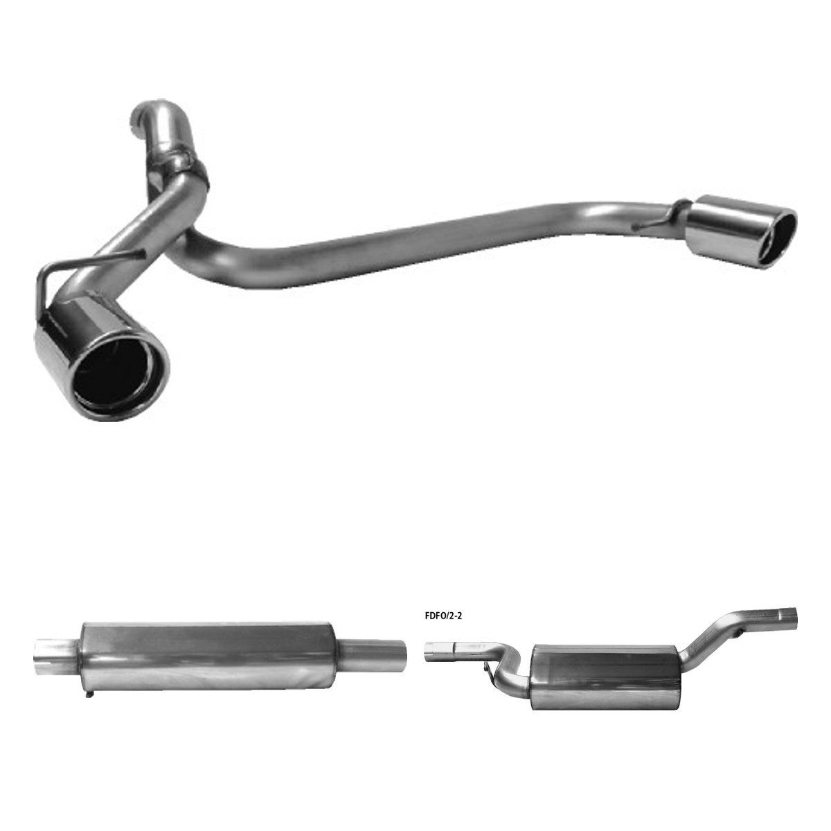 Bastuck Komplettanlage Twin – Mazda Mazda 3 Mazda 3 BK (nicht Kombi) 2.0l Benziner