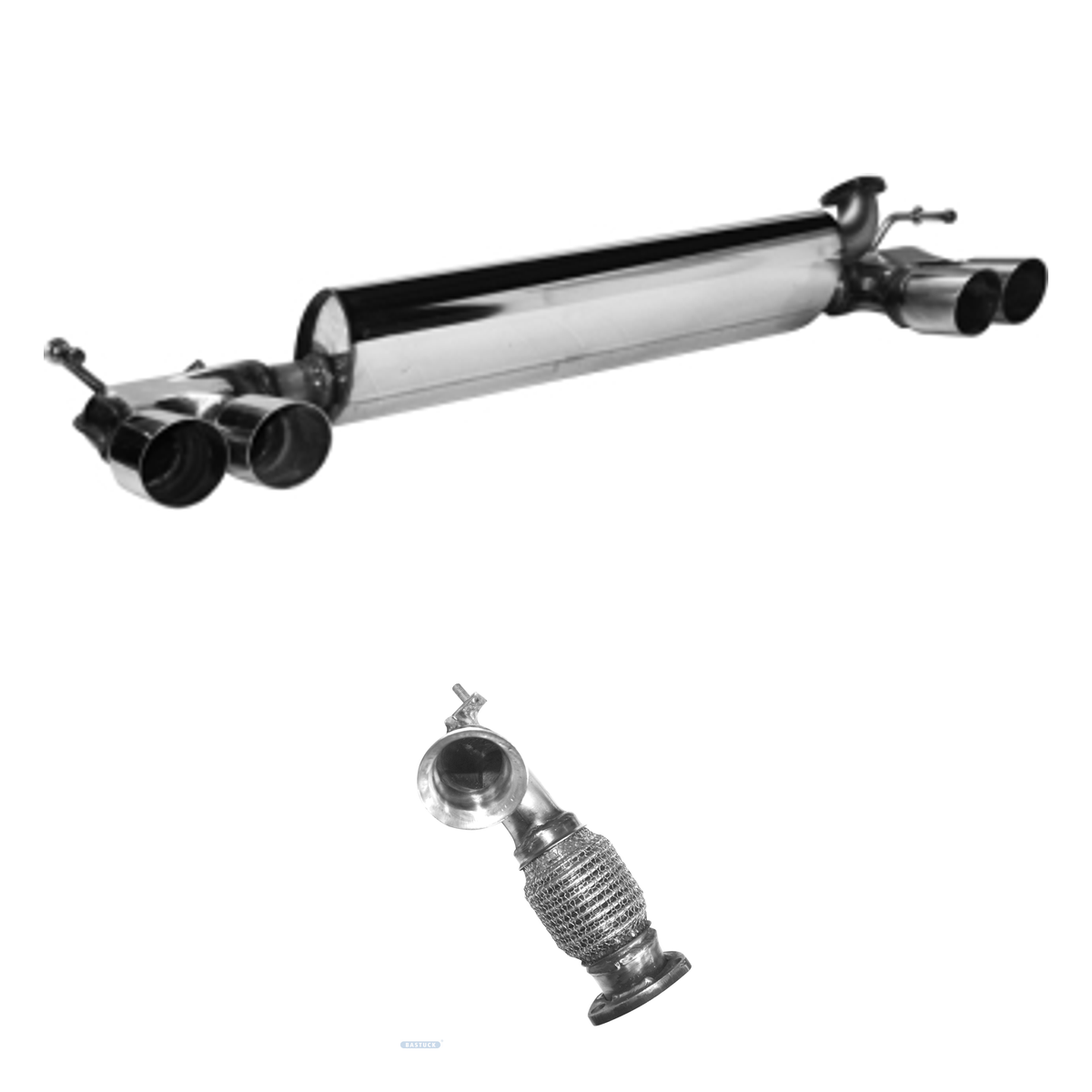 Bastuck Endschalldämpfer Quattro – Renault Twingo 3 Twingo 3