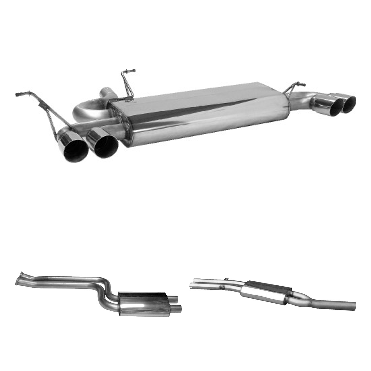 Bastuck Komplettanlage Quattro – BMW 3er E46 Compact 325i Compact