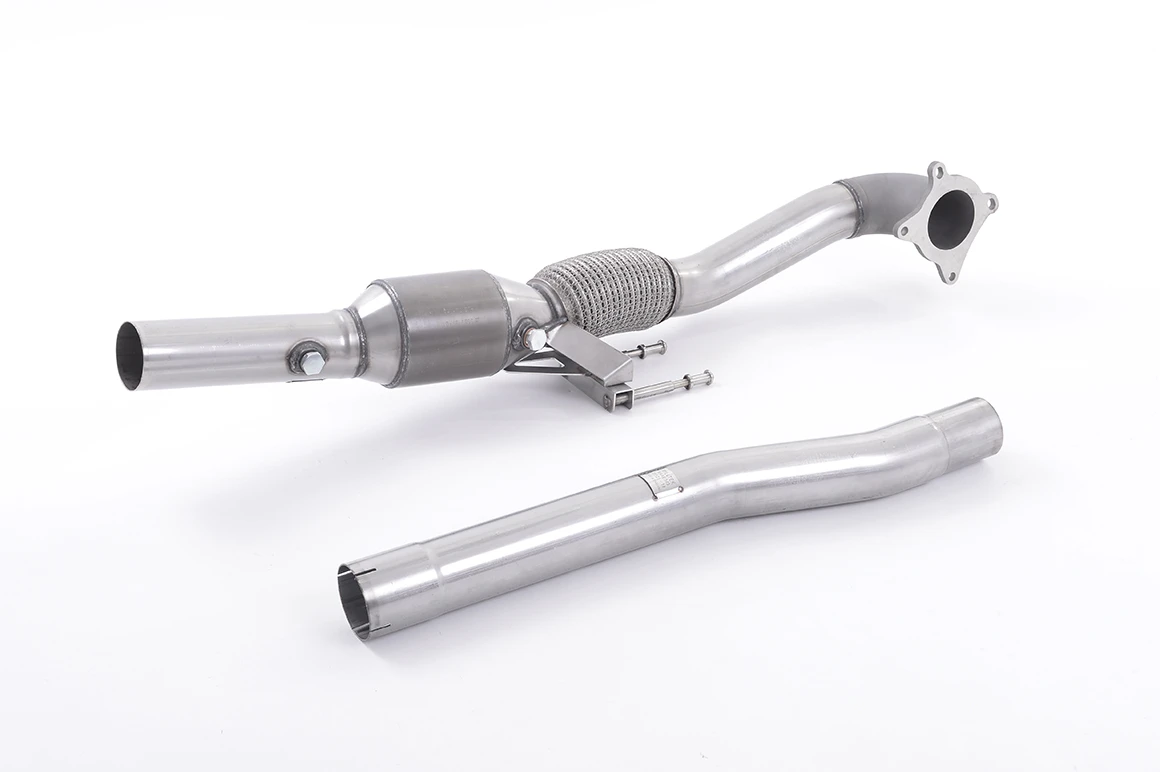 Milltek Sport Downpipe passend für Audi A3 2.0 T quattro Sportback & Skoda Octavia vRS 2.0 & VW Jetta Mk5 GLI & Scirocco GT & R VW Golf MK6 R GTI - 76,2mm