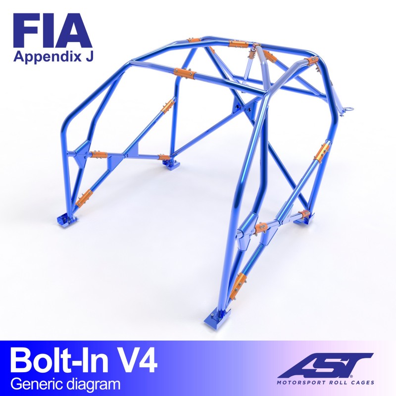 Überrollkäfig  RENAULT Megane III 3-door Hatchback BOLT IN V4