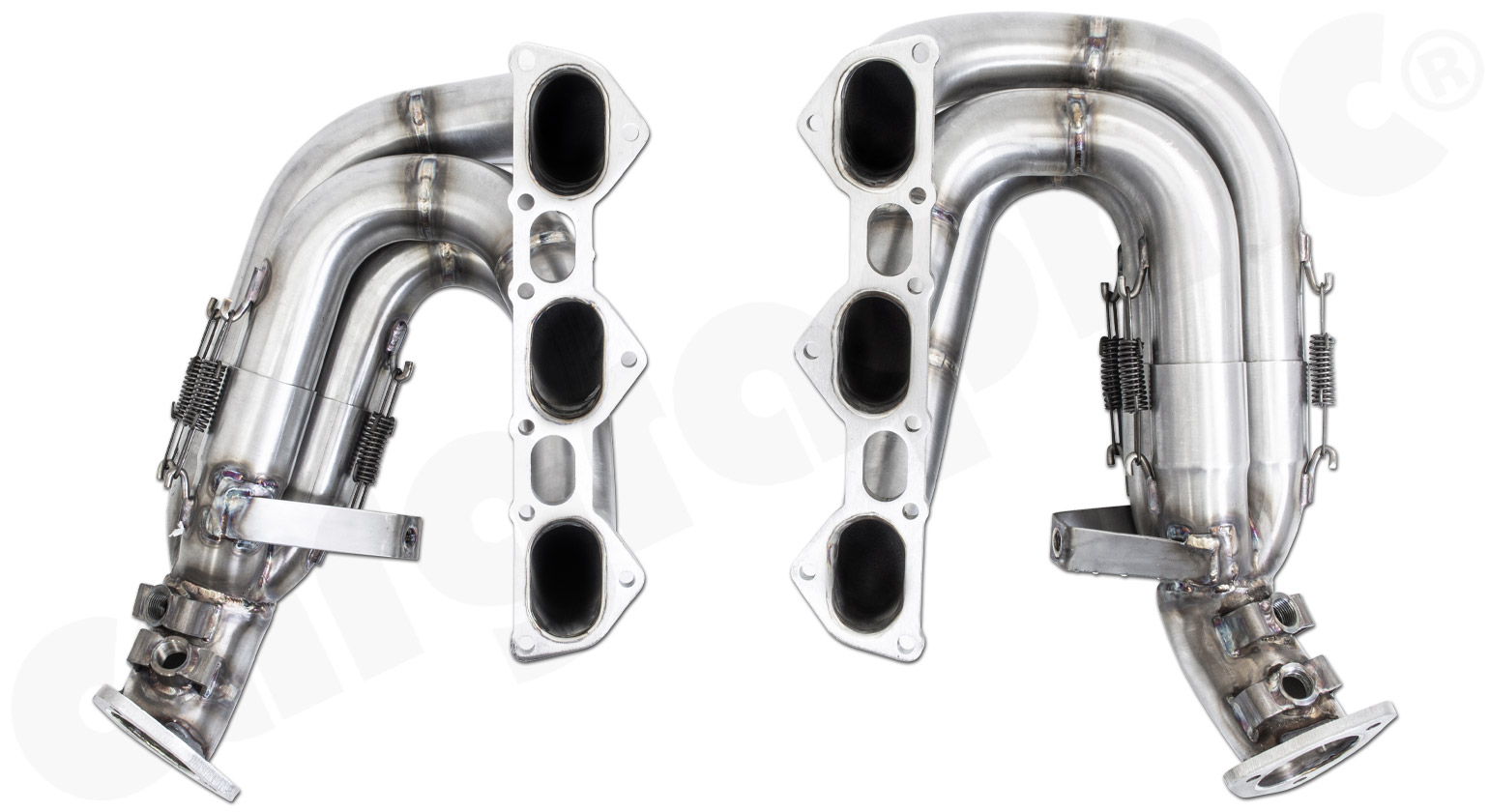 CARGRAPHIC Fächerkrümmersatz ohne Kats für Porsche 718 Boxster / Cayman GTS GT4 4,0L