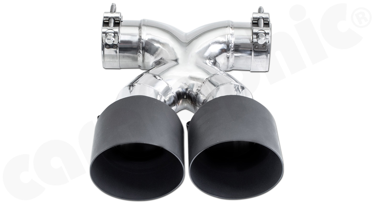 Cargraphic Endrohre Porsche 987 Boxster/Cayman 2x100mm Leichtbau Matt-Schwarz
