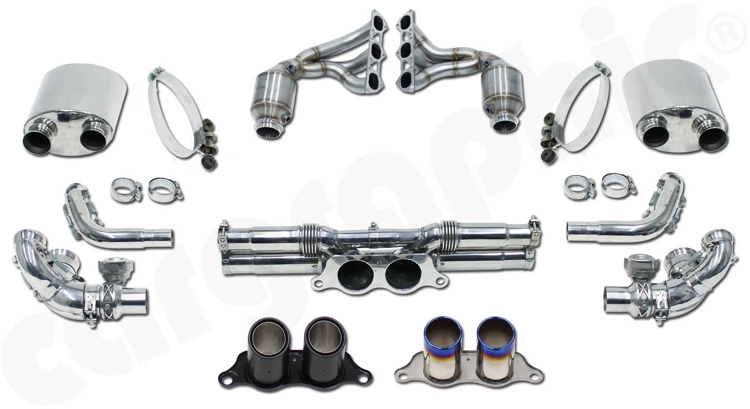 CARGRAPHIC Sportabgassystem Kit 3 - Leichtbau für Porsche 991 GT3 / GT3 RS