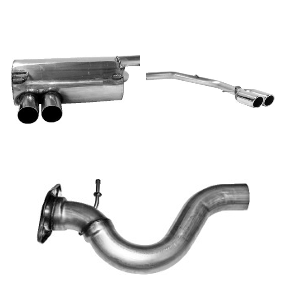 Bastuck Endschalldämpfer Quattro – BMW 3er E90 / 3er E91 325i / 330i ab Bj. 02/2007 Limousine(E90), Touring(E91) außer 330d 180 KW