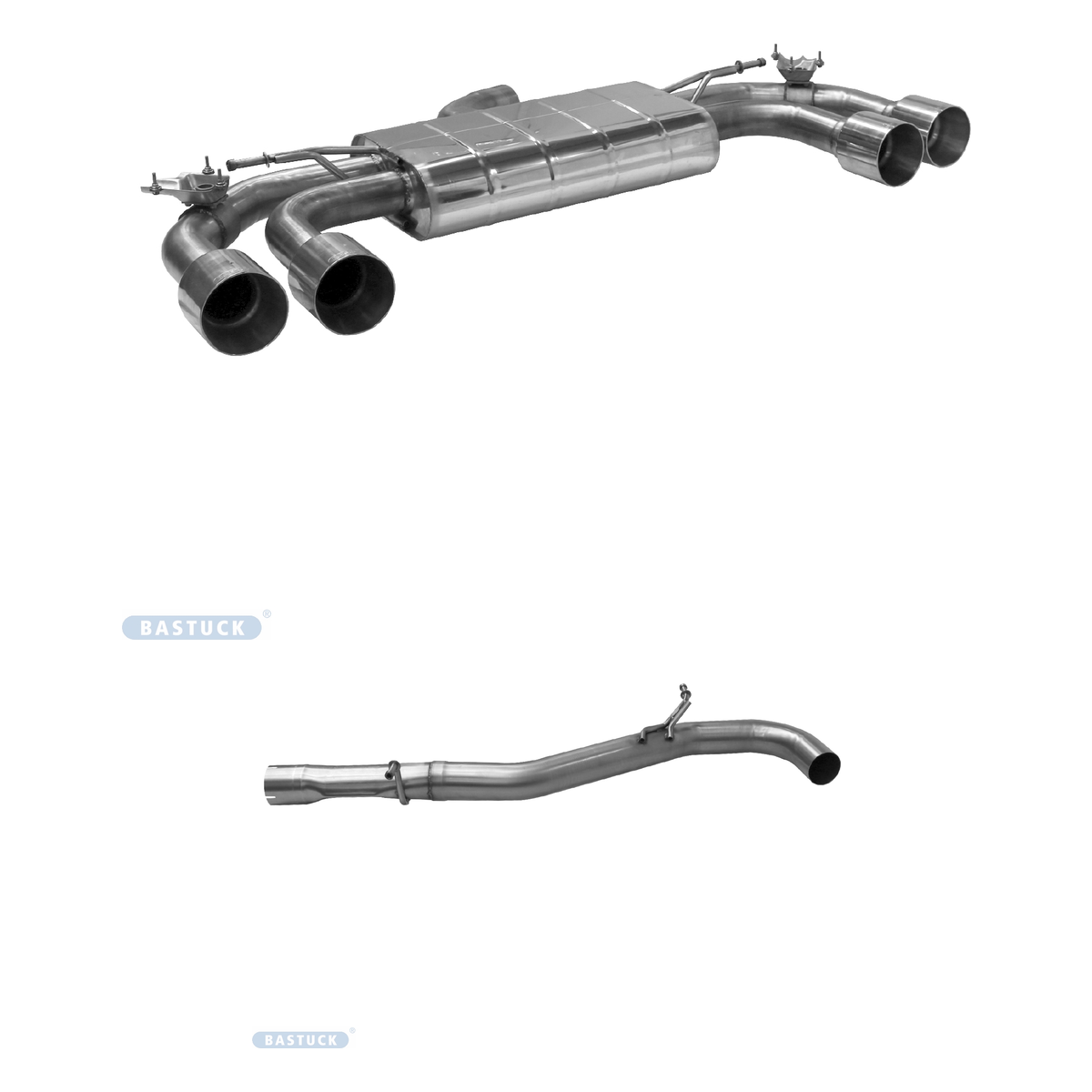 Bastuck Komplettanlage Quattro – Volkswagen Golf 8 Golf 8 R ab 2020
