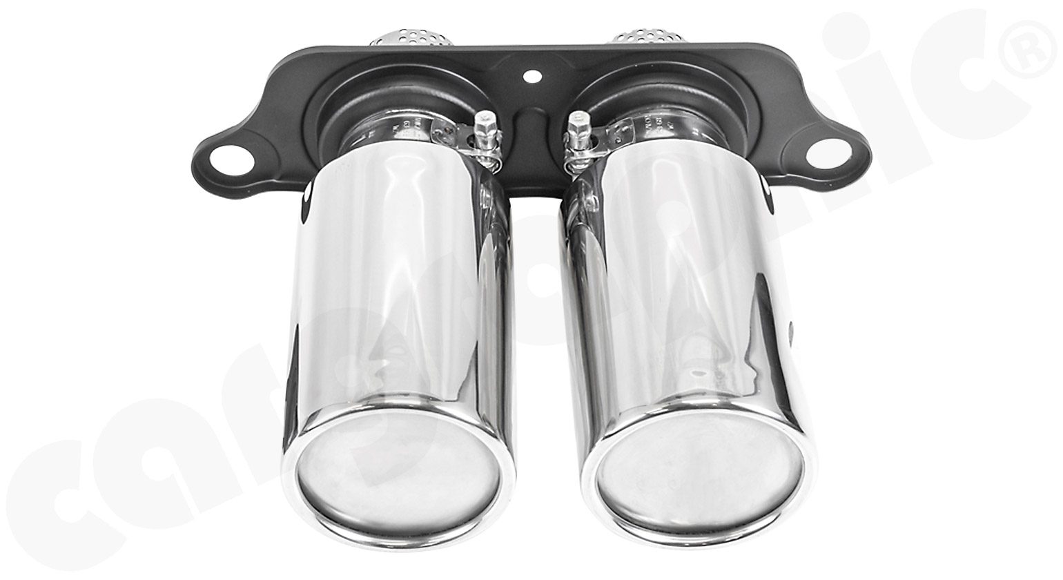 Cargraphic Doppel-Sportendrohr SS304L Porsche 991 GT3 2x100mm rund gedämpft ohne OPF