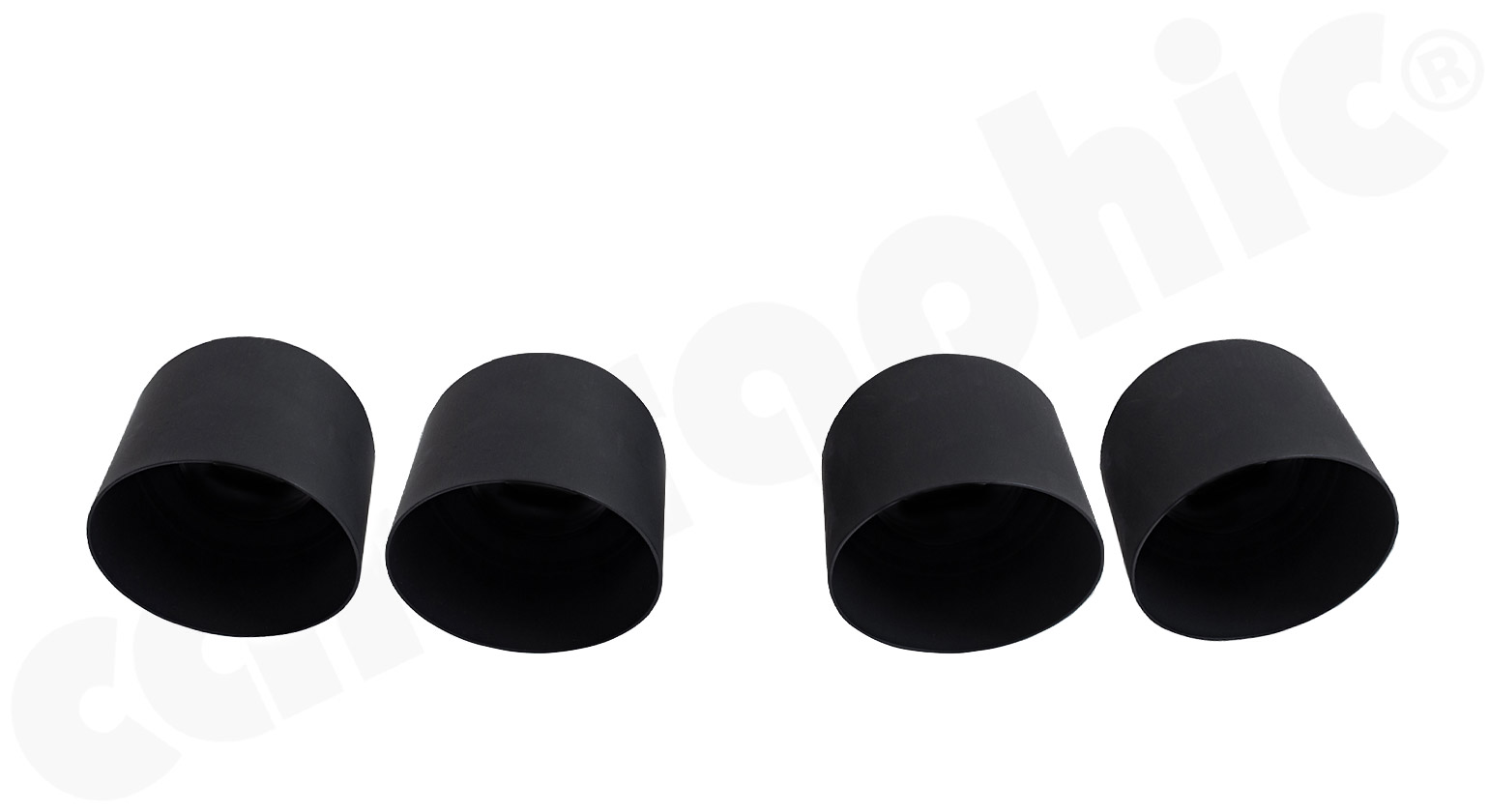 Cargraphic Sport Endrohre Porsche 971 Panamera 4x100mm Leichtbau Matt-Schwarz