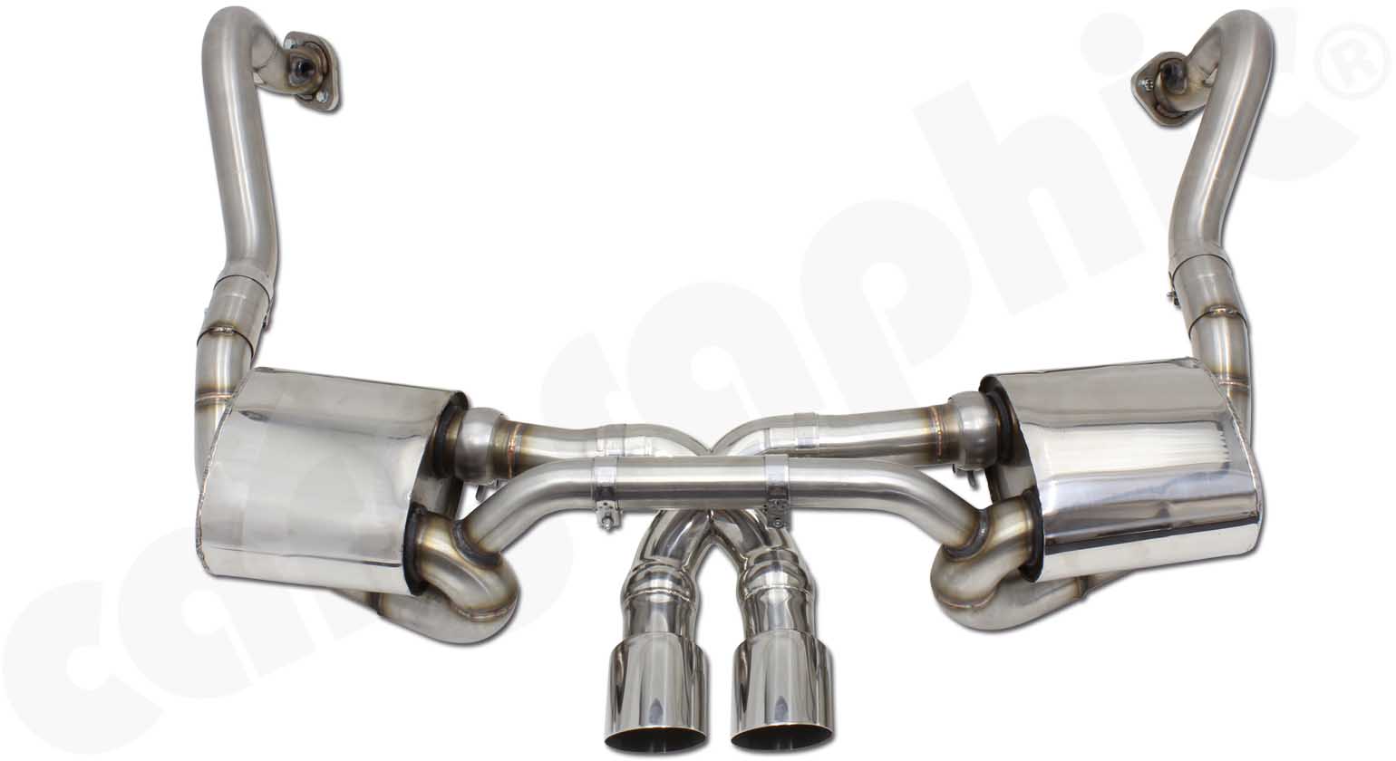 CARGRAPHIC Motorsport Endschalldämpfer Satz CUP-X für Porsche 981 Boxster / Cayman 2,7L 3,4L 3,8L