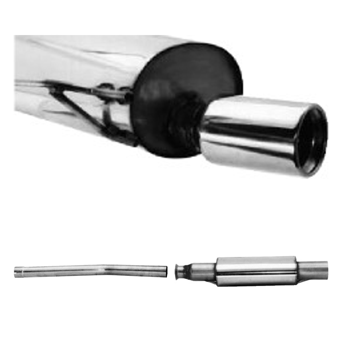 Bastuck Komplettanlage Single – Renault Clio 2 Clio 2 1,2l