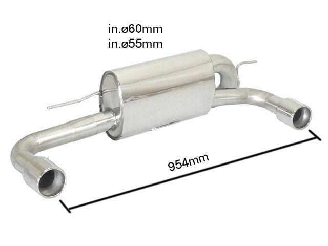 Sportauspuff BMW 114d F21 90mm rund ECE | Ragazzon