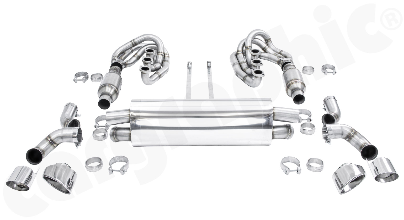 Cargraphic Abgasanlage 964 ID42 100cpsi Endrohr LH/RH Super Sound