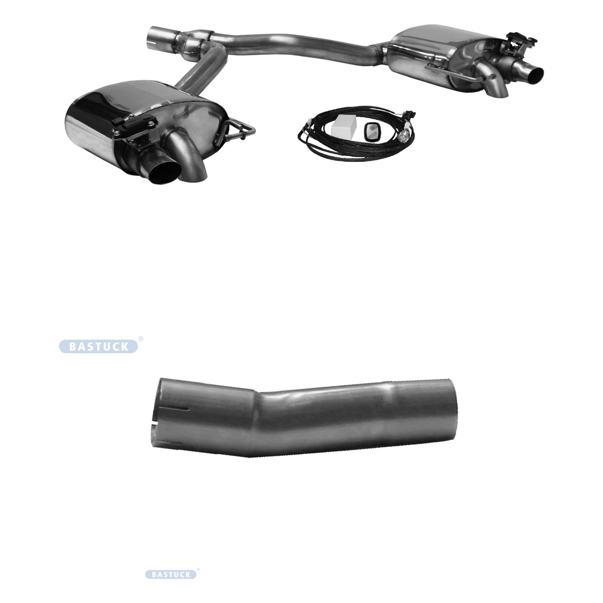 Bastuck Endschalldämpfer Twin – Audi A4 B9 / A5 F5 TFSI A4 B9 / A5 F5 TFSI Facelift Quattro ab 10/2019 (Modelljahr 2020)