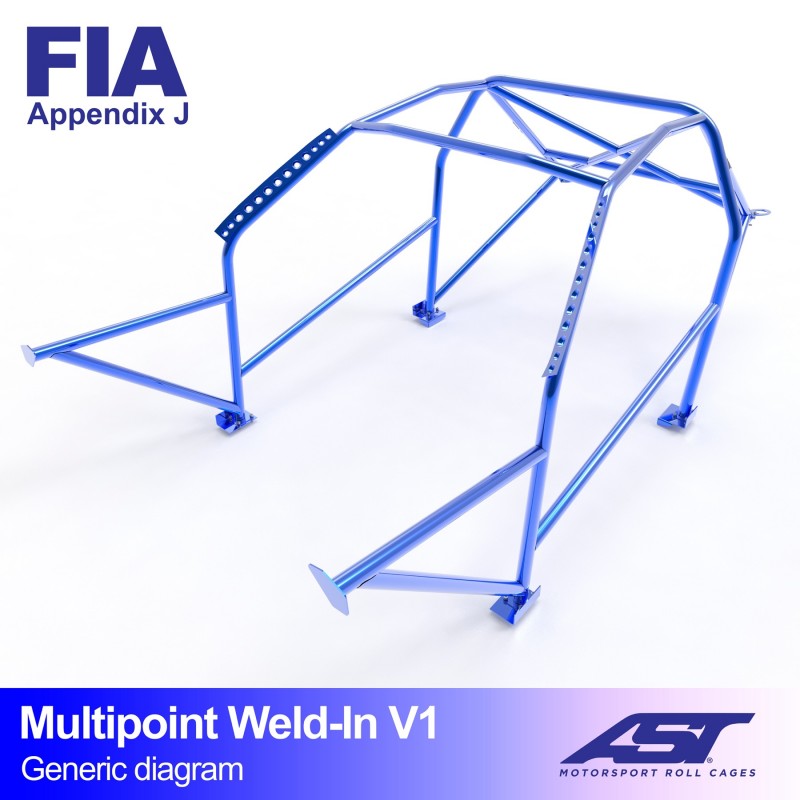 Kafig  FIAT Cinquecento (Type 170) 3-door Hatchback FWD MULTIPOINT WELD IN V1