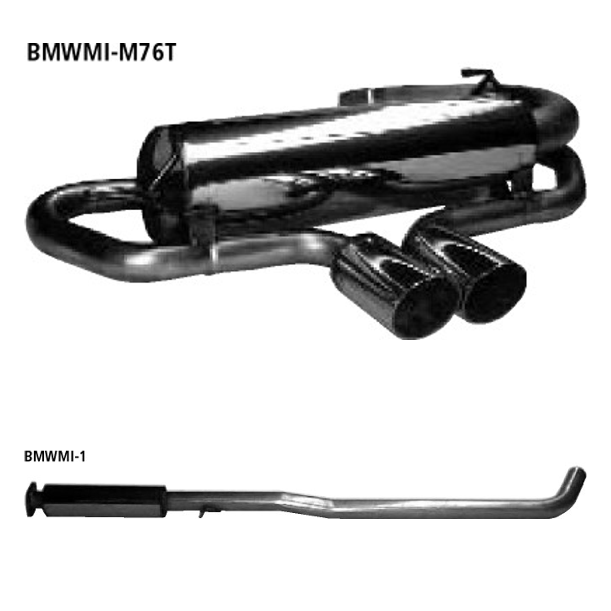 Bastuck Komplettanlage Central – BMW Mini R50 Mini R50 (ab. Bj. 2001) Querschalldämpfer