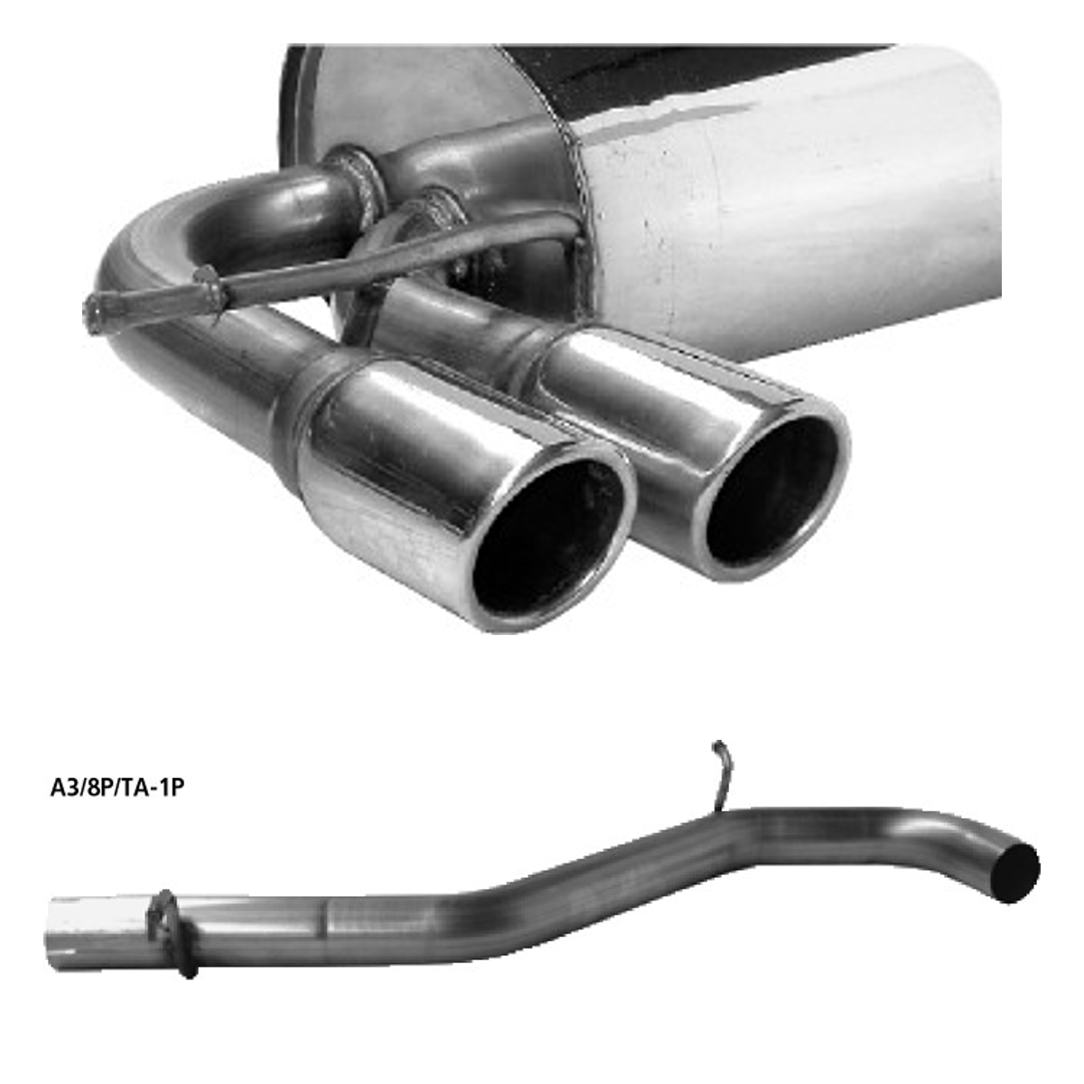 Bastuck Komplettanlage – Audi A3 8P / S3 8P A3 8P 3 Türer 2.0l Turbo Quattro