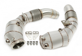 TA Technix Downpipe BMW S63 B44 mit Hitzeschild und Katalysator