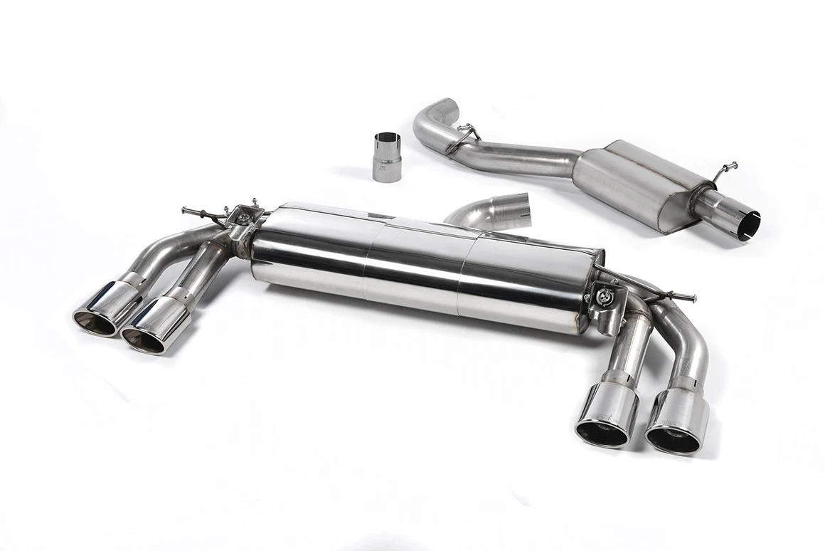 Milltek Klappen Auspuffanlage passend für Audi TT Mk3 2.0 TFSI quattro - polierte Endrohre