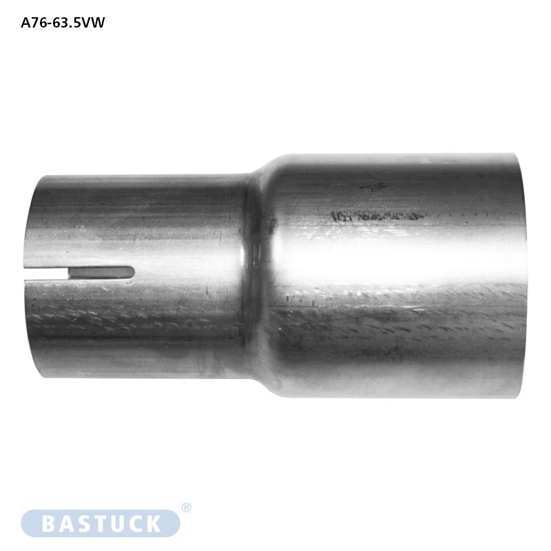 Adapter 76.5 mm außen auf 63,5 mm innen, 63.5 mm Seite geschlitzt, Länge 130 mmi